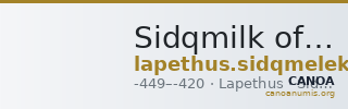 Sidqmilk of Lapethus Lapethus Babelon 1893 783-784 — CANOA