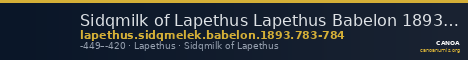 Sidqmilk of Lapethus Lapethus Babelon 1893 783-784 — CANOA