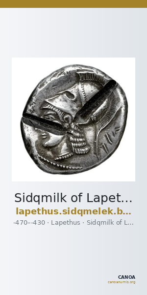 Sidqmilk of Lapethus Lapethus BMC Lapethus 7-9 — CANOA