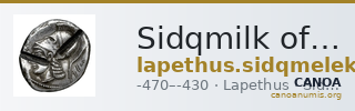 Sidqmilk of Lapethus Lapethus BMC Lapethus 7-9 — CANOA