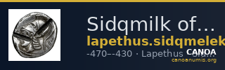 Sidqmilk of Lapethus Lapethus BMC Lapethus 7-9 — CANOA