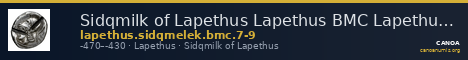 Sidqmilk of Lapethus Lapethus BMC Lapethus 7-9 — CANOA
