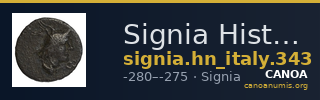 Signia Historia Numorum Italy 343 — CANOA