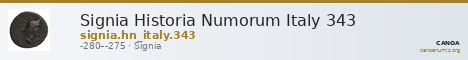 Signia Historia Numorum Italy 343 — CANOA
