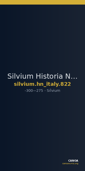 Silvium Historia Numorum Italy 822 — CANOA
