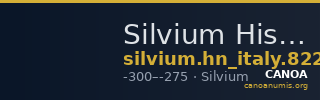 Silvium Historia Numorum Italy 822 — CANOA