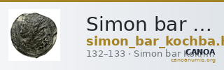 Simon bar Kokhba Judaea Hendin 2010 1376 — CANOA