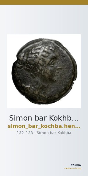 Simon bar Kokhba Judaea Hendin 2010 1378-1379 — CANOA