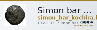 Simon bar Kokhba Judaea Hendin 2010 1378-1379 — CANOA