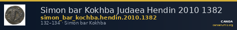 Simon bar Kokhba Judaea Hendin 2010 1382 — CANOA