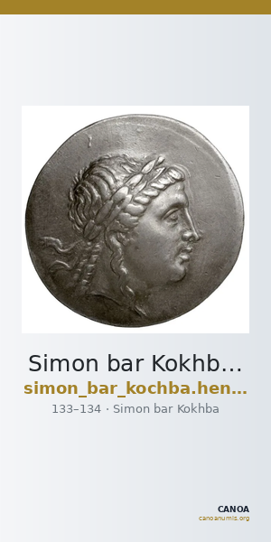 Simon bar Kokhba Judaea Hendin 2010 1394-1395 — CANOA