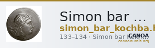 Simon bar Kokhba Judaea Hendin 2010 1394-1395 — CANOA