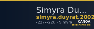 Simyra Duyrat 2002 series 1 — CANOA