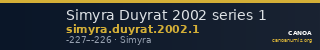 Simyra Duyrat 2002 series 1 — CANOA