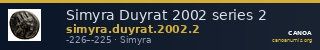 Simyra Duyrat 2002 series 2 — CANOA
