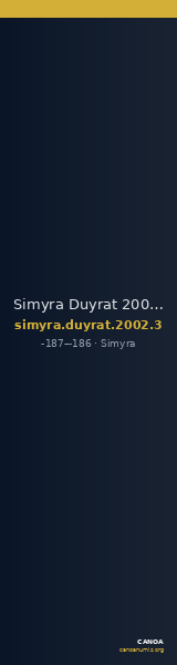 Simyra Duyrat 2002 series 3 — CANOA