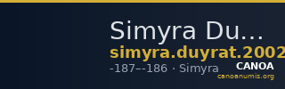 Simyra Duyrat 2002 series 3 — CANOA