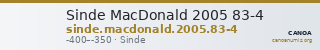 Sinde MacDonald 2005 83-4 — CANOA