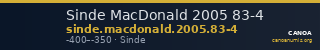 Sinde MacDonald 2005 83-4 — CANOA