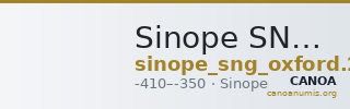 Sinope SNG Oxford 279 — CANOA