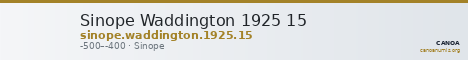 Sinope Waddington 1925 15 — CANOA