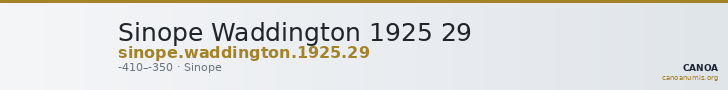 Sinope Waddington 1925 29 — CANOA