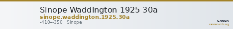 Sinope Waddington 1925 30a — CANOA