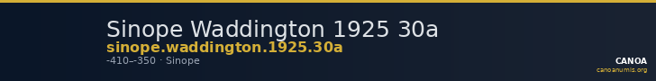 Sinope Waddington 1925 30a — CANOA