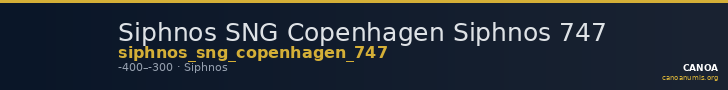 Siphnos SNG Copenhagen Siphnos 747 — CANOA
