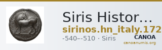 Siris Historia Numorum Italy 1726 — CANOA