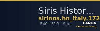 Siris Historia Numorum Italy 1727 — CANOA