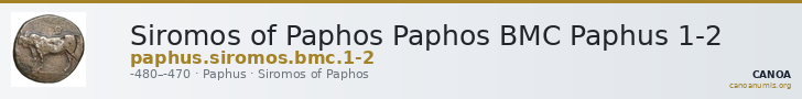 Siromos of Paphos Paphos BMC Paphus 1-2 — CANOA