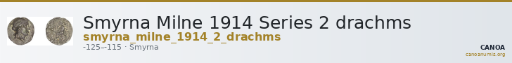 Smyrna Milne 1914 Series 2 drachms — CANOA