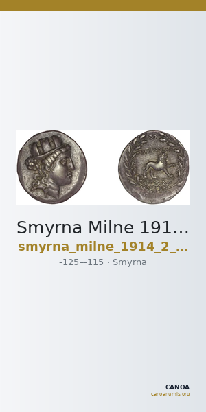 Smyrna Milne 1914 Series 2 tetradrachms — CANOA