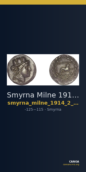 Smyrna Milne 1914 Series 2 tetradrachms — CANOA