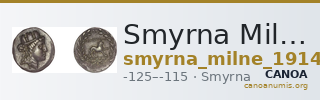 Smyrna Milne 1914 Series 2 tetradrachms — CANOA