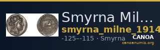Smyrna Milne 1914 Series 2 tetradrachms — CANOA