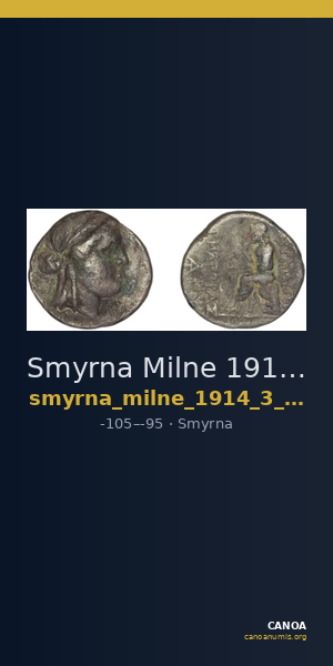 Smyrna Milne 1914 Series 3 drachms — CANOA