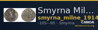 Smyrna Milne 1914 Series 3 drachms — CANOA