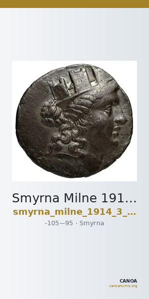 Smyrna Milne 1914 Series 3 tetradrachms — CANOA