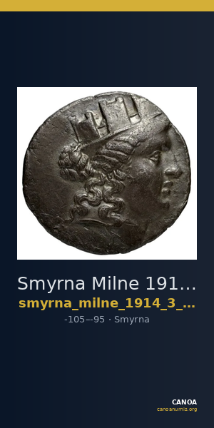 Smyrna Milne 1914 Series 3 tetradrachms — CANOA