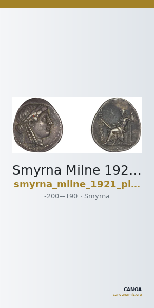 Smyrna Milne 1921 Pl. 3, 2 — CANOA