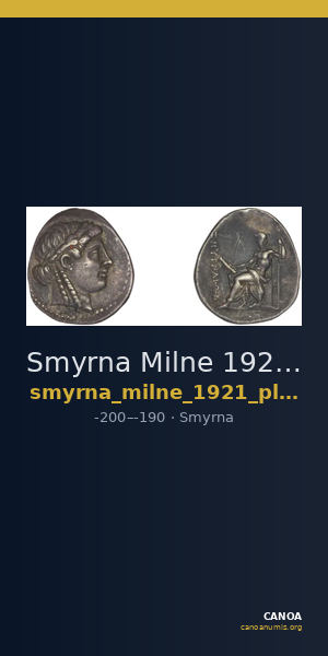 Smyrna Milne 1921 Pl. 3, 2 — CANOA