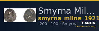 Smyrna Milne 1921 Pl. 3, 2 — CANOA