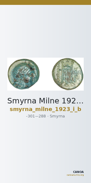 Smyrna Milne 1923 Period I B — CANOA