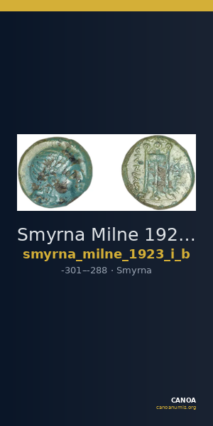 Smyrna Milne 1923 Period I B — CANOA