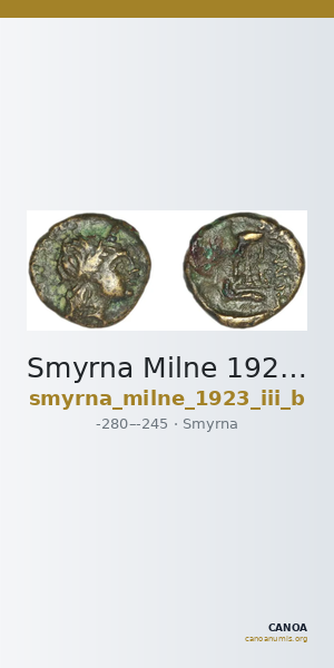 Smyrna Milne 1923 Period III B — CANOA