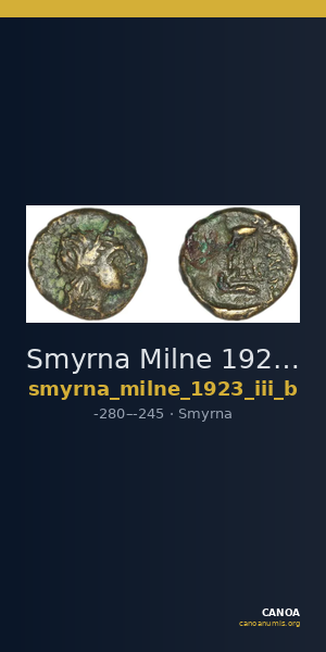 Smyrna Milne 1923 Period III B — CANOA