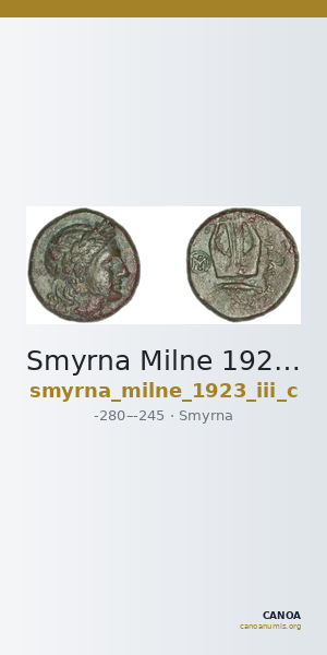 Smyrna Milne 1923 Period III C — CANOA