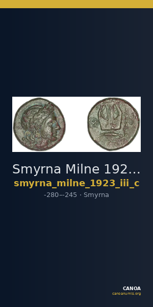 Smyrna Milne 1923 Period III C — CANOA